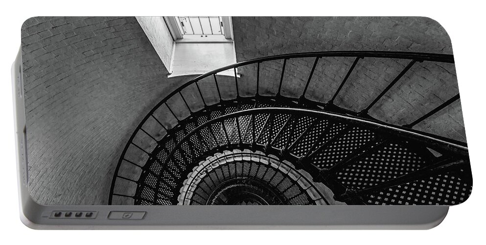Stairs Portable Battery Charger featuring the photograph Lighthouse Stairs #1 by Bryan Williams