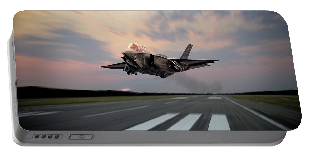 F-35 Lightning Ii Portable Battery Charger featuring the digital art Lightning Launch by Airpower Art