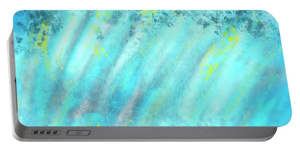 Lightning Portable Battery Charger featuring the digital art Lightning by Ruth Harrigan