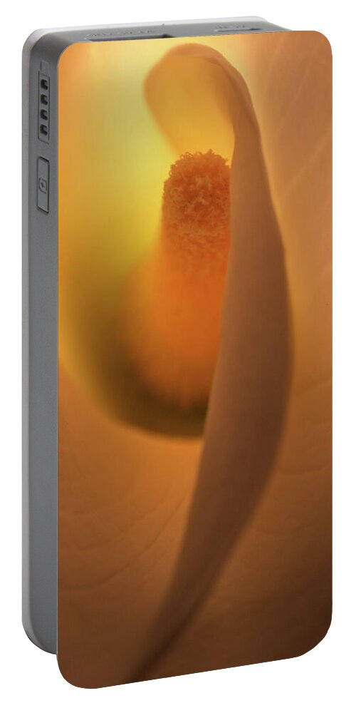 Macro Portable Battery Charger featuring the photograph Lily 5615 by Julie Powell