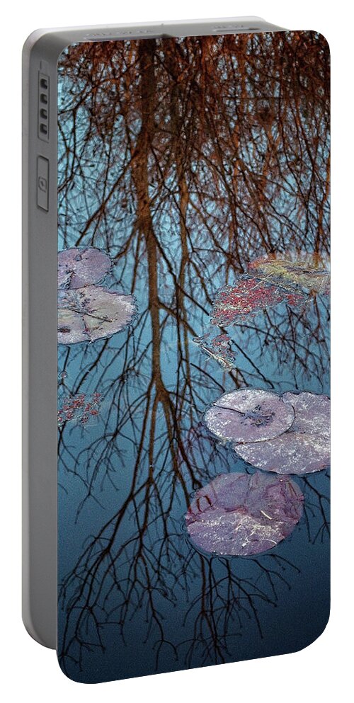 Nature Portable Battery Charger featuring the photograph Lily Pads Among the Trees by George Taylor