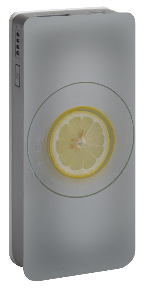 Lemon Portable Battery Charger featuring the photograph Lime water by Faa shie
