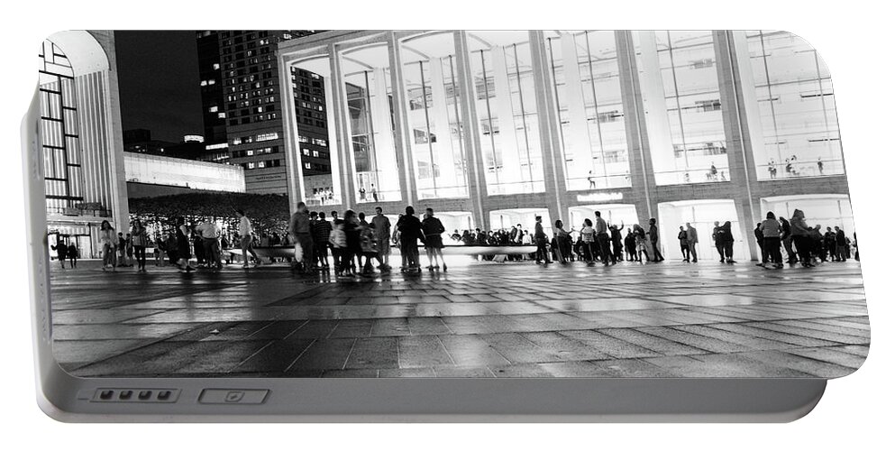 New York Portable Battery Charger featuring the photograph Lincoln Center #1 by Alberto Zanoni