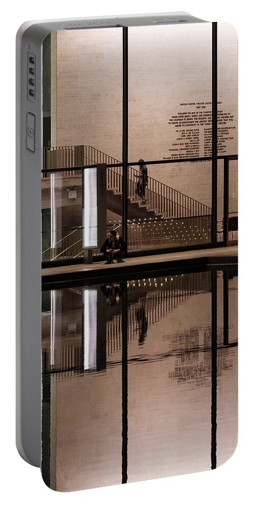 New York Portable Battery Charger featuring the photograph Lincoln Center #3 by Alberto Zanoni