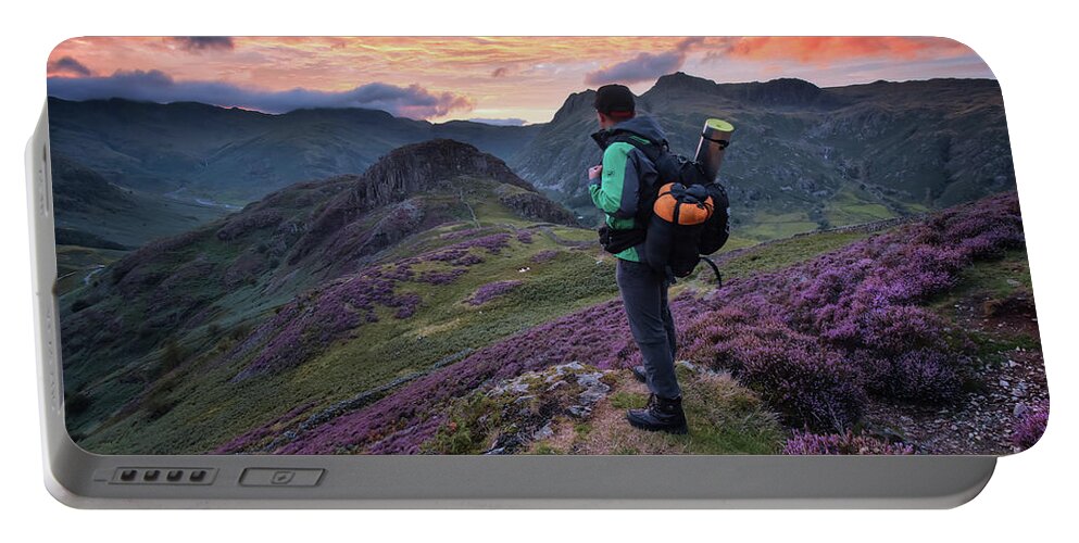 Sky Portable Battery Charger featuring the photograph Lingmoor Fell 3.0 by Yhun Suarez