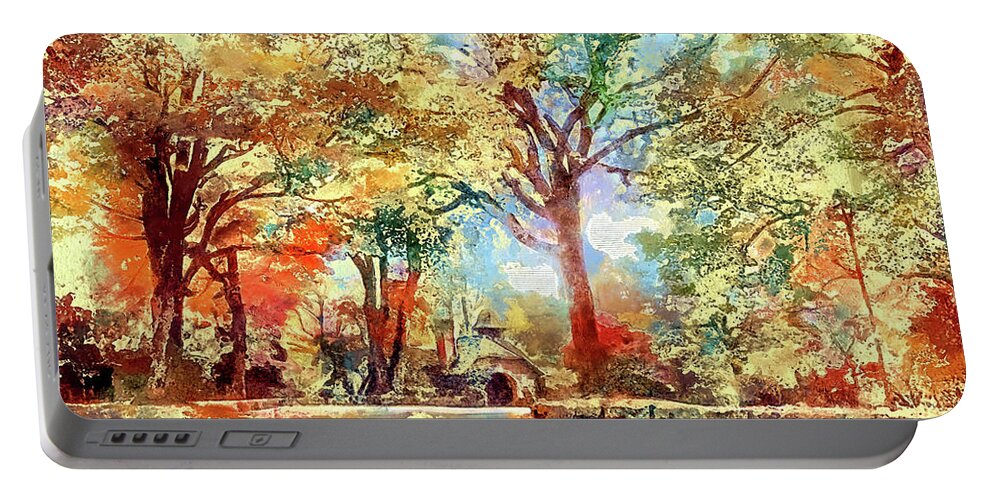 Recent Portable Battery Charger featuring the photograph Little Cottage in the woods by Geraldine Scull