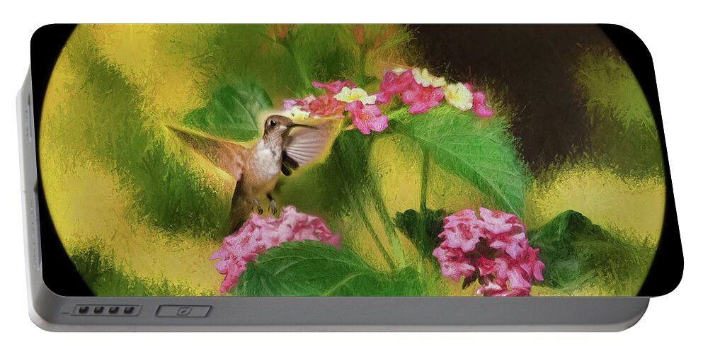 Hummingbird Portable Battery Charger featuring the photograph Little Hummingbird by Ola Allen