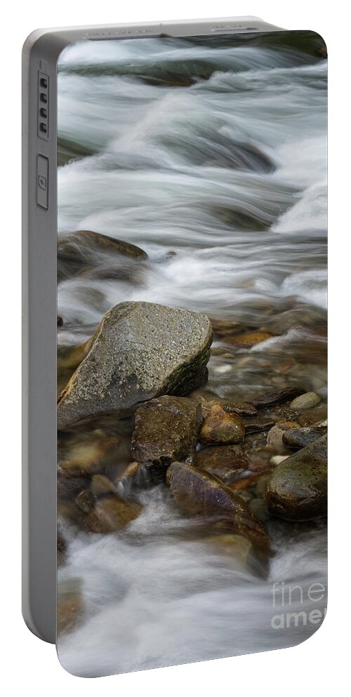 Smokies Portable Battery Charger featuring the photograph Little River Rapids 17 by Phil Perkins