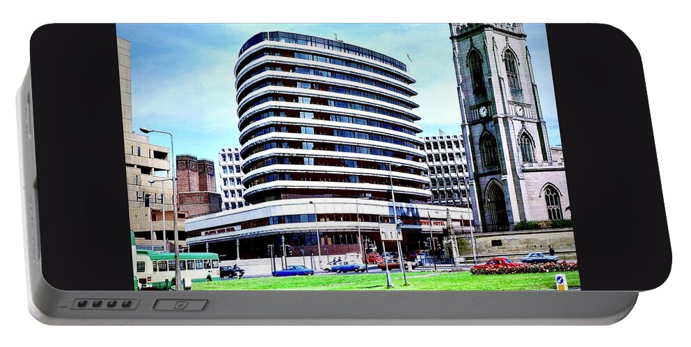 Georges Pier Head Portable Battery Charger featuring the photograph Mercure Liverpool Atlantic Hotel by Gordon James