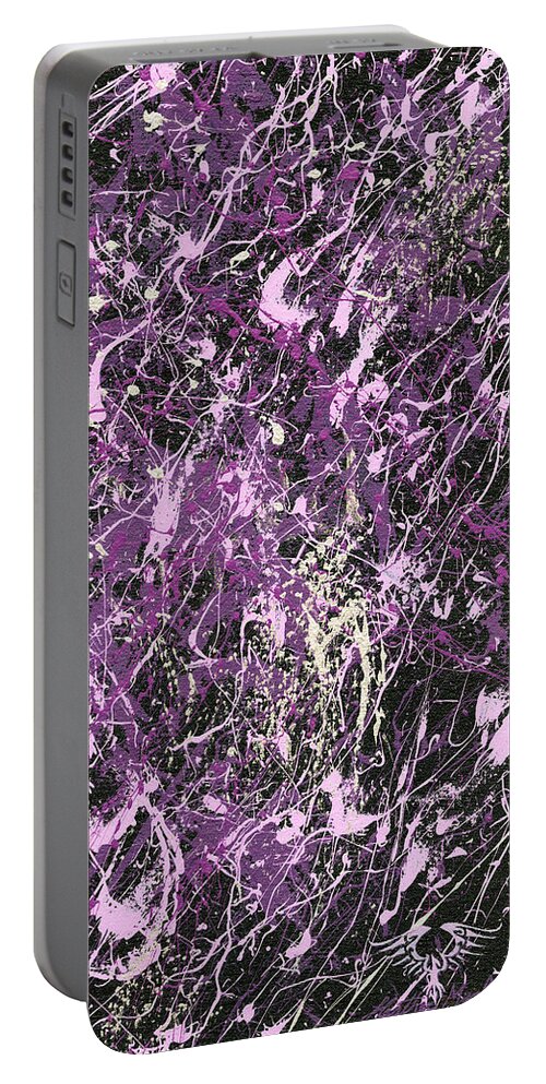 Abstract Portable Battery Charger featuring the painting Living Impossibilities by Heather Meglasson Impact Artist