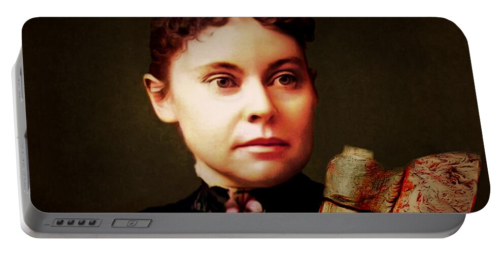 Wingsdomain Portable Battery Charger featuring the photograph Lizzie Borden Took An Ax And Gave Her Mother Forty Whacks 20210828 by Wingsdomain Art and Photography