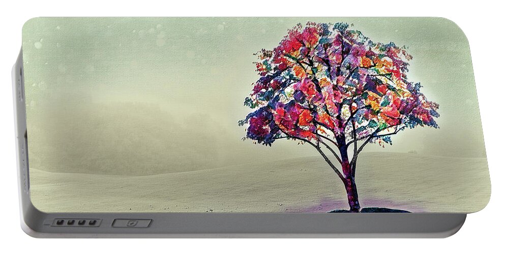 North Carolina Portable Battery Charger featuring the painting Lollypop Tree ap by Dan Carmichael
