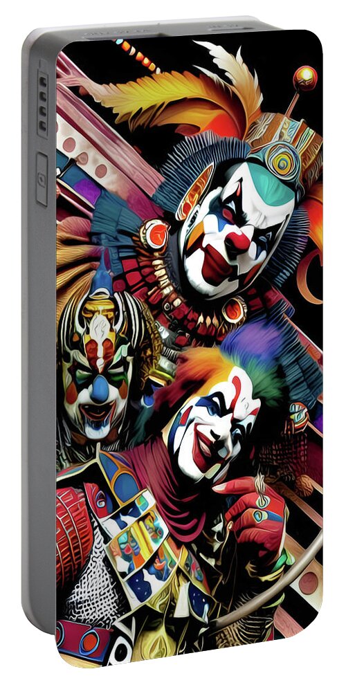 Unique Portable Battery Charger featuring the digital art Lolr I by Jeff Malderez