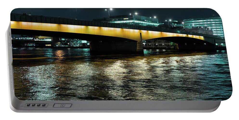 London Bridge Portable Battery Charger featuring the photograph London Bridge at night by Angelo DeVal