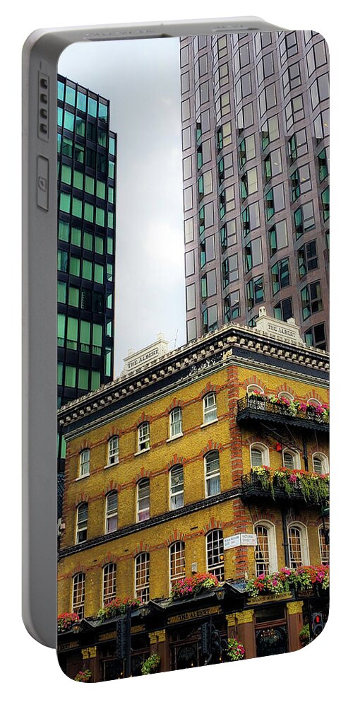 Architecture Portable Battery Charger featuring the photograph London Old and New by Andrea Whitaker