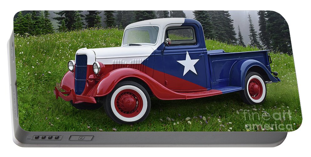 Lone Star Portable Battery Charger featuring the photograph Lone Star Pickup by Ron Long
