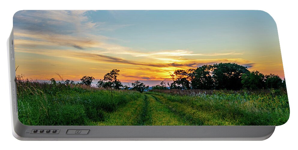 Maiden Rock Portable Battery Charger featuring the photograph Lonely Road by Flowstate Photography