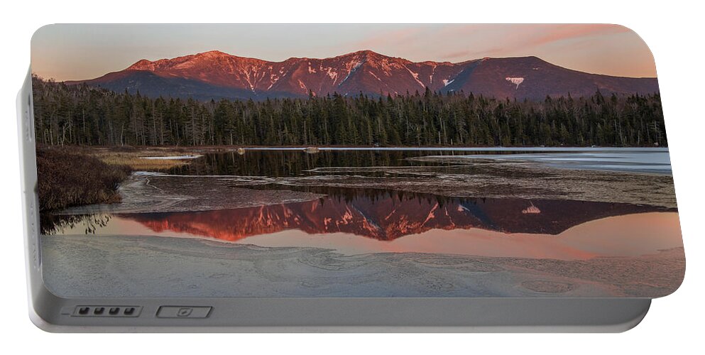 Lonesome Portable Battery Charger featuring the photograph Lonesome Lake Sunset Glow by White Mountain Images