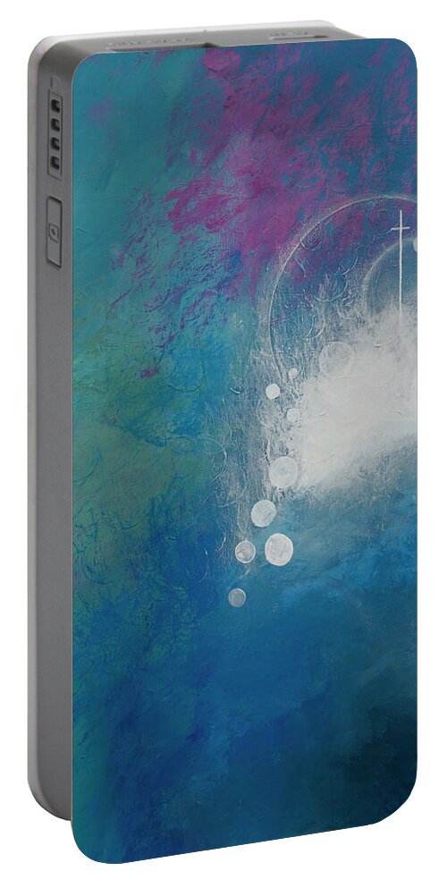 Holy Spirit Portable Battery Charger featuring the painting Look Up by Linda Bailey