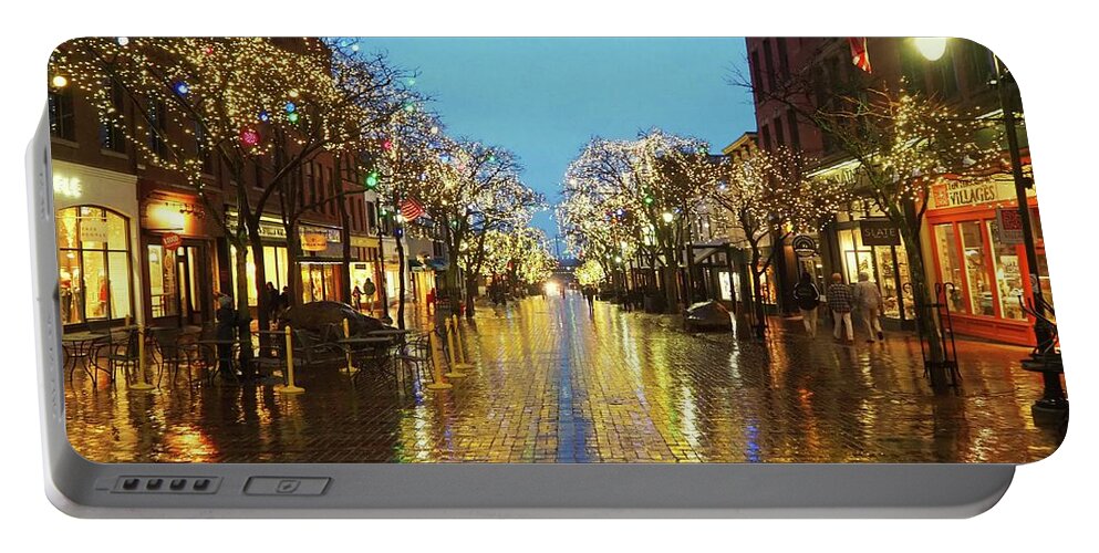 Church Street Portable Battery Charger featuring the photograph Looking Down Church Street by Alida M Haslett