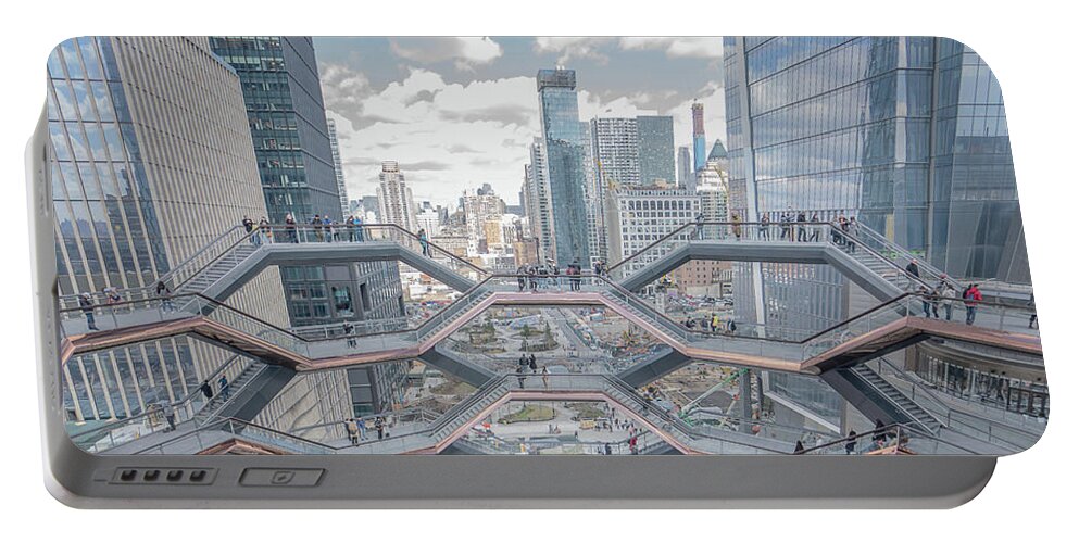 New York City Portable Battery Charger featuring the photograph Looking Uptown from Hudson Yards by Sylvia Goldkranz