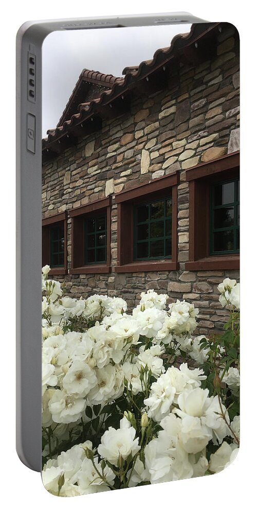 Lorimar Winery Portable Battery Charger featuring the photograph Lorimar Roses by Roxy Rich