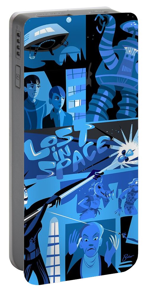 Lost In Space Portable Battery Charger featuring the digital art Lost in Space by Alan Bodner