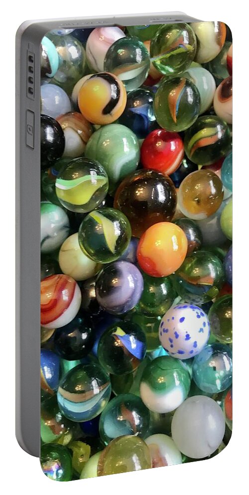 Glass Portable Battery Charger featuring the photograph Lost Your Marbles by Kathy Clark