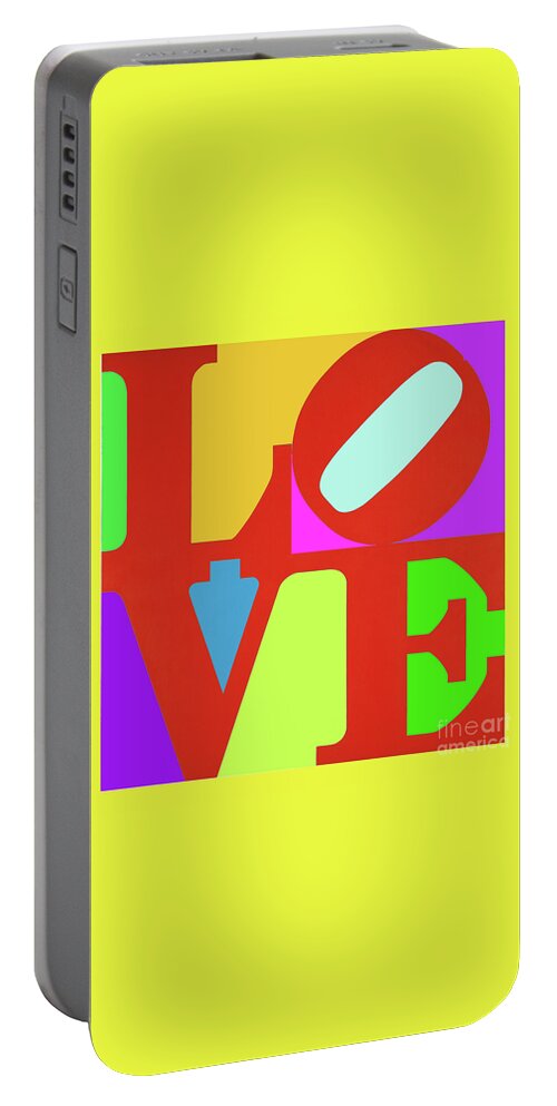 Iconic Portable Battery Charger featuring the digital art Love by Doc Braham