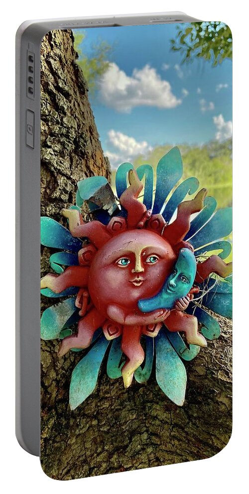 Moon Portable Battery Charger featuring the photograph Love is Love by Kathy Bee