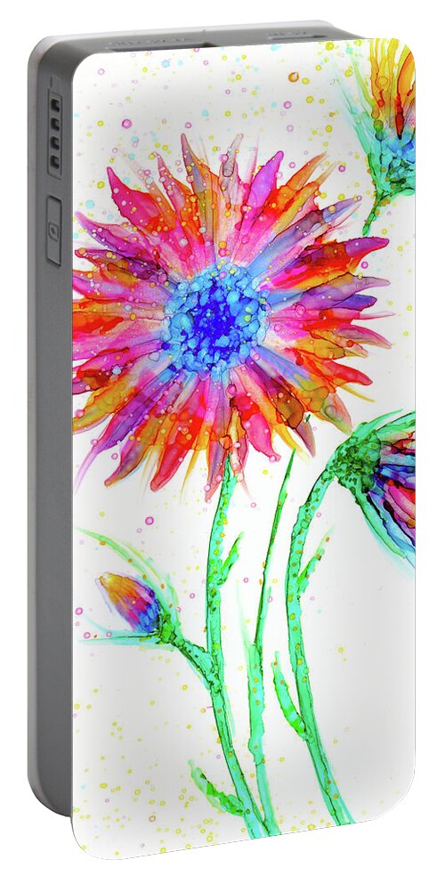 Flower Portable Battery Charger featuring the painting Lovely Day by Kimberly Deene Langlois
