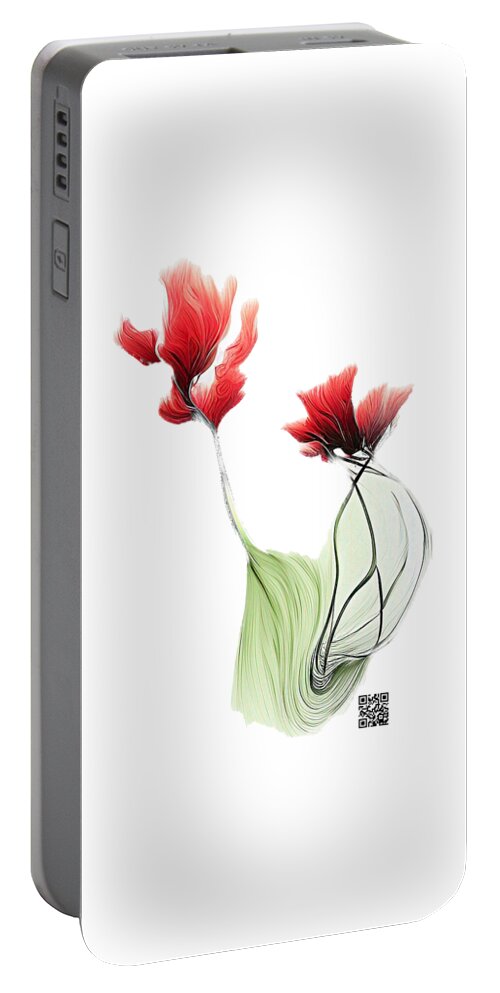 Lovers Dance Portable Battery Charger featuring the digital art Lovers Dance by Rafael Salazar