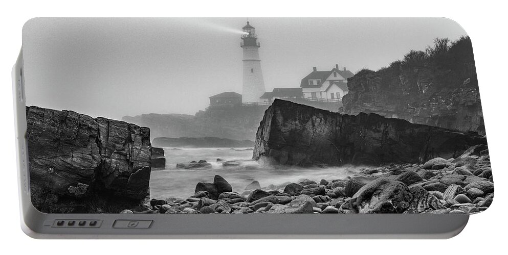 Maine Portable Battery Charger featuring the photograph Low Visibility by Bryan Xavier