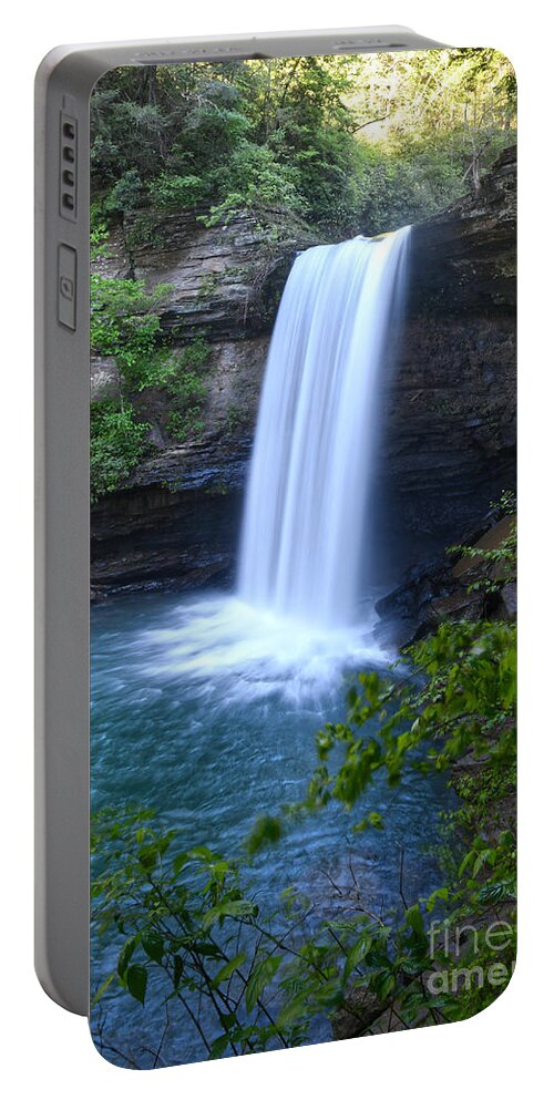 Greeter Falls Portable Battery Charger featuring the photograph Lower Greeter Falls 4 by Phil Perkins