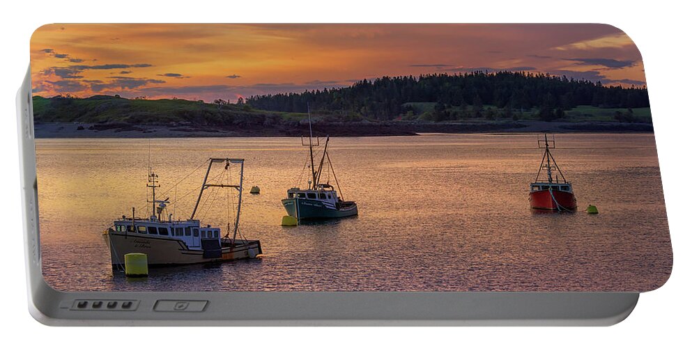 Lubec Portable Battery Charger featuring the photograph Lubec at Sundown by Kristen Wilkinson