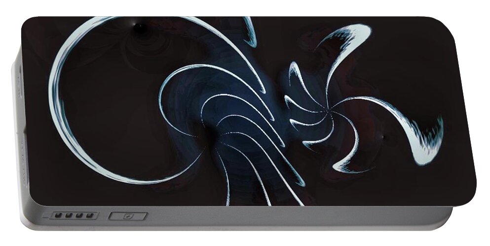 Lunar Portable Battery Charger featuring the digital art Lunar Eclipse in Abstract by Blair Stuart