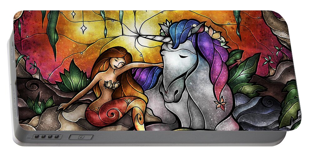  Portable Battery Charger featuring the digital art Mackenzie's Treasures by Mandie Manzano