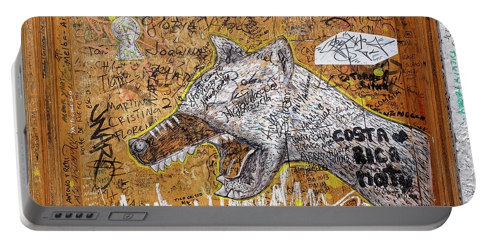 Graffiti Portable Battery Charger featuring the photograph Mad Dog Image Art by Jo Ann Tomaselli