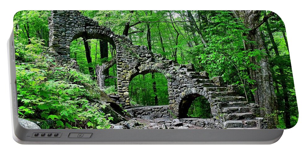 Landscape Portable Battery Charger featuring the photograph Madame Sherri Castle Ruins by Monika Salvan