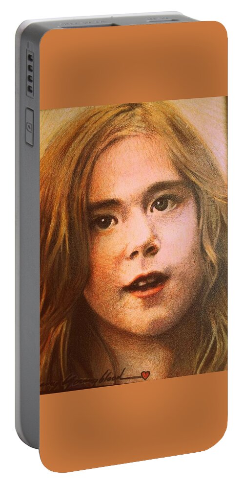  Portable Battery Charger featuring the painting Maddie 5 by Kenny Youngblood