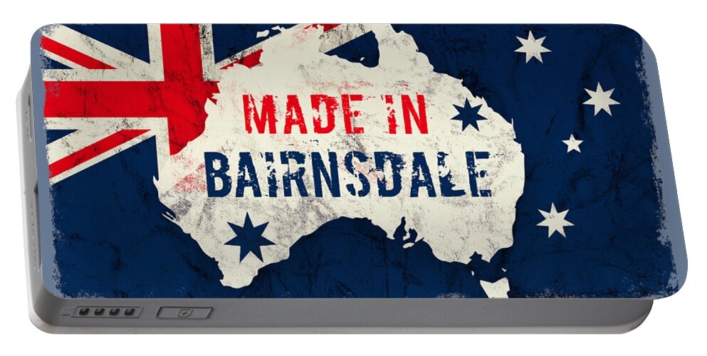 Bairnsdale Portable Battery Charger featuring the digital art Made in Bairnsdale, Australia by TintoDesigns