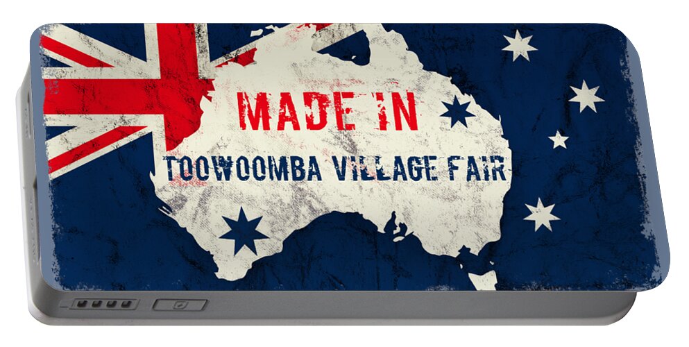 Toowoomba Village Fair Portable Battery Charger featuring the digital art Made in Toowoomba Village Fair, Australia #toowoombavillagefair by TintoDesigns