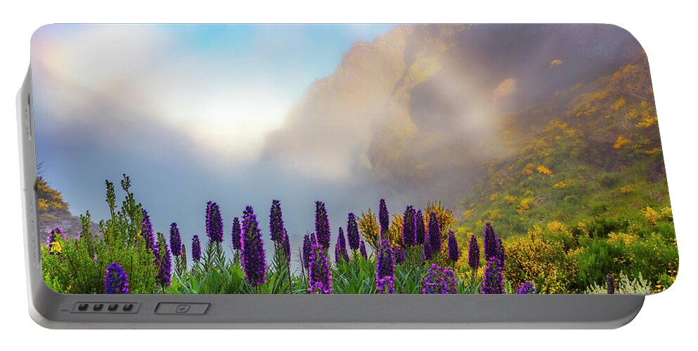 Atlantic Ocean Portable Battery Charger featuring the photograph Madeira by Evgeni Dinev