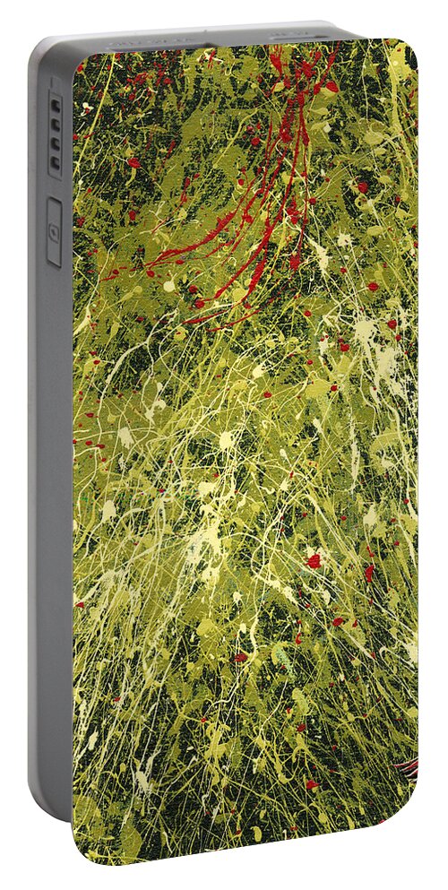 Abstract Portable Battery Charger featuring the painting Magical Beingness by Heather Meglasson Impact Artist