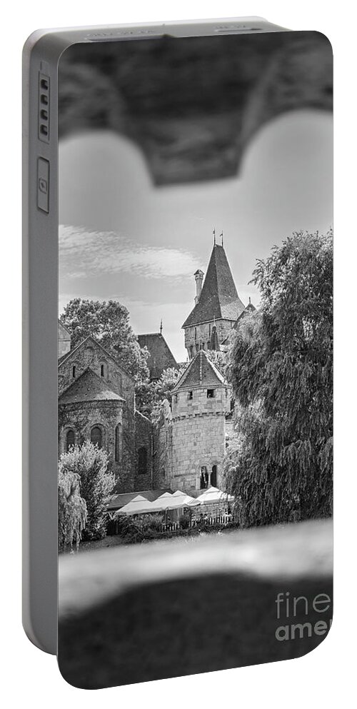 Castle Portable Battery Charger featuring the photograph Magical fairy tale castle by Mendelex Photography