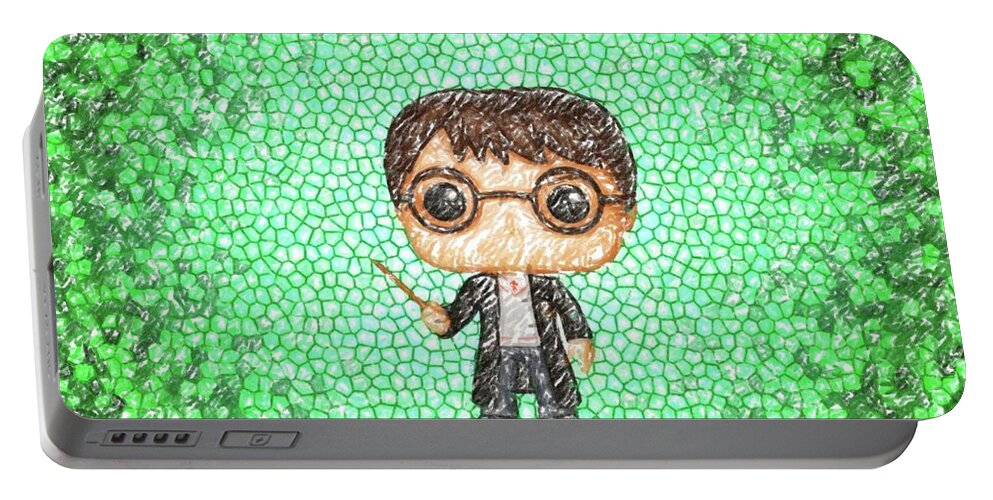 Harry Portable Battery Charger featuring the drawing Magical Potter by Darrell Foster