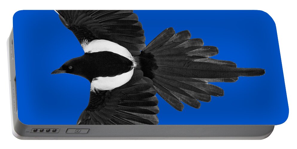 Magpie Portable Battery Charger featuring the photograph Magpie Shirt Design by Max Waugh