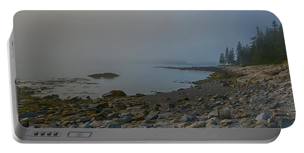 Port Clyde Portable Battery Charger featuring the photograph Maine Coastline by Steve Brown