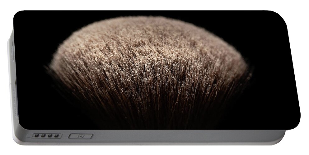 Brush Portable Battery Charger featuring the photograph Makeup Brush Brown by Amelia Pearn