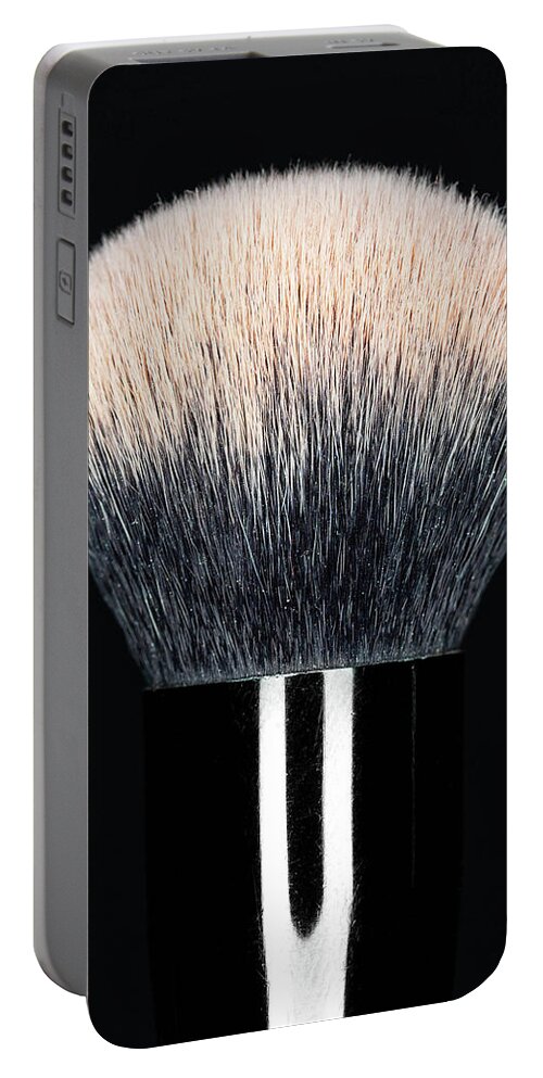 Brush Portable Battery Charger featuring the photograph Makeup Brush Pink 2 by Amelia Pearn
